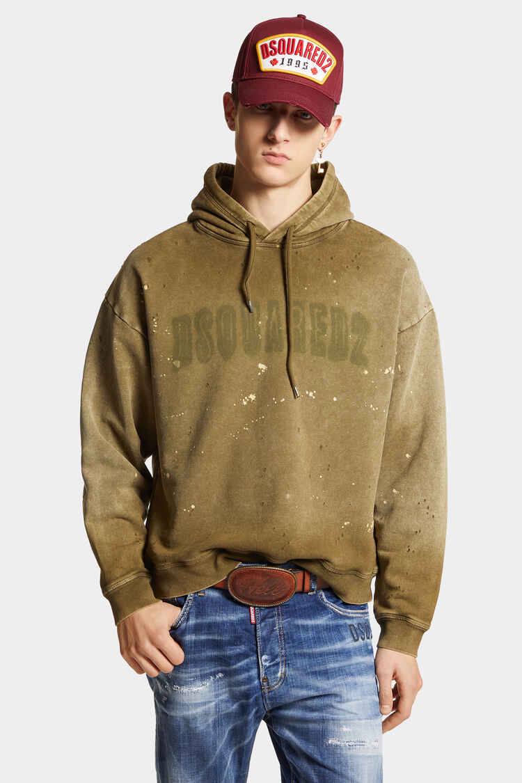 DSQUARED2 logo-print cotton hoodie