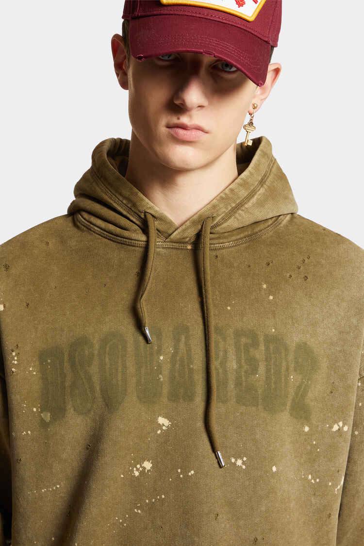 DSQUARED2 logo-print cotton hoodie