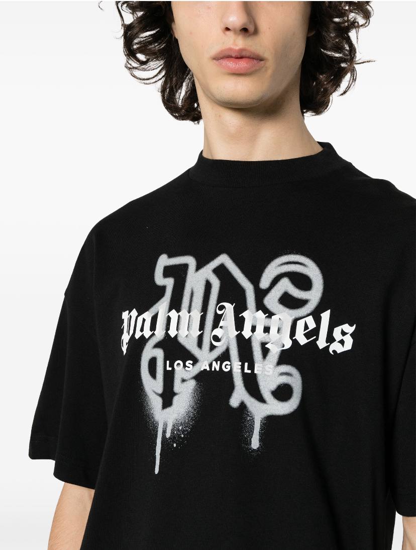 MaggParis  Palm Angels Paris monogram-print T-shirt