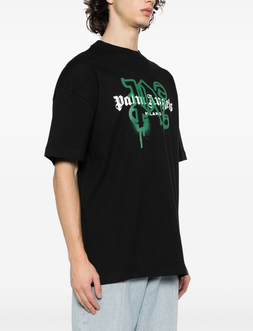 MaggParıs Palm Angels Milano monogram-print T-shirt