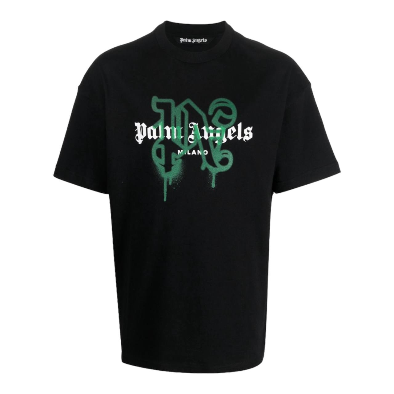 MaggParıs Palm Angels Milano monogram-print T-shirt